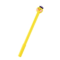 Leuke gele eend gelpen met paarse kroon en 0,5 mm zwarte inkt voor school - Kroon Eend