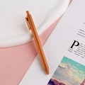 Penna gel a scatto arancione opaca minimalista per ufficio e materiale scolastico - Marrone Caramello
