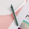Penna gel a scatto verde scuro opaco minimalista con impugnatura antiscivolo e clip - Verde Matcha