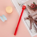 Leuke rode gelpen met creatieve colabeker-topper op een stijlvolle roze achtergrond - Cola / Rood