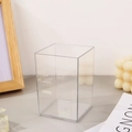 Porte-stylo rectangulaire minimaliste en acrylique transparent pour bureau et papeterie - Transparent