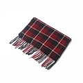 Sciarpa a quadri rossi e neri effetto cashmere con frange per uomo e donna elegante - Rosso e Nero