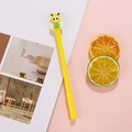 Penna gel creativa a forma di ape giallo brillante con graziose ali per ufficio e scuola - Giallo