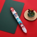 Bolígrafo multicolor de Navidad con diseño de muñeco de nieve y 10 tintas de colores - Muñeco de Nieve