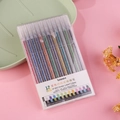 Set of 12 glitter color-changing gel pens with 1.0mm tips in clear plastic case - 12 Brushes