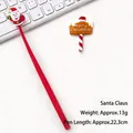 Santa Claus themed silicone gel pen, 22.3cm long, weighing 13g for Christmas gifts - Santa Claus