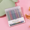 Set of 18 colors glitter gel pens with 1.0mm tip in a clear case for DIY scrapbooking - 18 Brushes