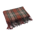 Plaid winter scarf in orange and dark green with classic fringe edges and warm texture - Orange (15#) / 200X60CM (Including Fringe)