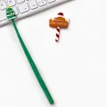 Green Christmas tree silicone shaker gel pen with 22.3cm length and 13g weight - Christmas Tree