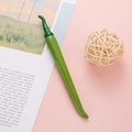Creative green chili shaped gel ink pen with realistic pepper design for office use - 0.5mm Nib / Green Chili