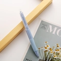 Penna gel a scatto da 0,5 mm azzurro chiaro con impugnatura morbida e design essenziale - 0.5mm / Fusto Blu (Inchiostro Nero)