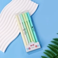 Lot de 6 stylos gel Morandi aux couleurs pastel et motifs floraux créatifs - Boîte Verte Lot de 6 Stylos / 0.5mm