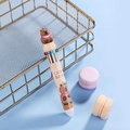 Penna a sfera a 10 colori Capybara beige con statuetta 3D e design a scatto unico - Stile con Sciarpa (Penna Capybara 10 Colori)