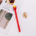 Creative red gel pen with a cute cartoon French fries character topper for students - French Fries with Eyes