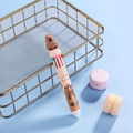 Penna a sfera a scatto 10 colori Capybara rosa con topper 3D e motivi a cartoni animati - Stile con Chiave (Penna Capybara 10 Colori)