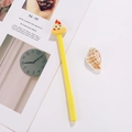 Creative yellow cartoon pizza gel pen with a cute food-shaped topper for students - Pizza