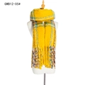 Thick bright yellow plaid scarf for women with warm tassel edges and checked pattern - Yellow