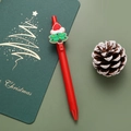 Red Christmas tree gel pen featuring festive green tree topper on holiday stationery - Christmas Tree / Red