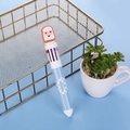 Creative 10-color shuttle pen with toast character design and blue checkerboard pattern - Toast Shape