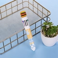 Multicolor ballpoint pen with hamburger topper and cute rabbit pattern on white barrel - Hamburger Shape