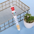 Creative ten-color ballpoint pen with blue plaid pattern and cola cup topper design - Coke Shape