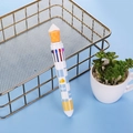Creative 10-color shuttle ballpoint pen featuring a cute ice cream cone topper - Ice Cream Shape