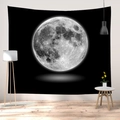 Nordischer Wandteppich mit HD-Vollmonddruck für Schlafzimmer und Innendekoration - Realistischer Vollmond (CGT060-9)