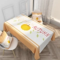 Autumn themed tablecloth and pillowcase set with orange pumpkin and welcome text - Orange Border Pumpkin (ZB029-5)