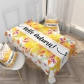 Autumn maple leaf tablecloth set with Hello Autumn pillows for seasonal home decor - Autumn Maple Leaf (ZB029-8)
