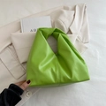 Bolso chic de cuero PU verde lima con un diseño único de asa anudada para mujer - Verde