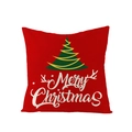 Red Christmas pillow cover with abstract tree design and Merry Christmas text - 45x45CM (No Core) / Red Background Abstract Tree with Antlers (JYM136-16)