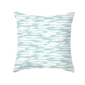 Blue geometric throw pillow cover with white artistic brush stroke texture on square cushion - Artistic Brush Stroke Texture (TPR438-4)