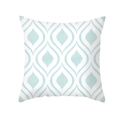Detail view of the geometric blue wave pattern on the soft peach skin pillowcase - 45x45CM (No Core) / Geometric Wave Pattern (TPR438-13)