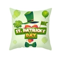 Detail of St. Patrick's Day pillowcase with green top hat and orange beard print - Green Hat and Orange Beard Style (DRD330-5) / 45*45cm (No Insert)
