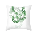 Quadratischer Kissenbezug mit Aquarell-Ginkgoblättern auf weißem Hintergrund - Ginkgoblatt-Stil (TPR472-3)