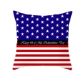 American flag design peach skin pillowcase with Happy 4th of July greeting text - Black Band Independence Day Greeting (TPR178-13) / 45x45cm