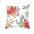 Kissenhülle aus Pfirsichhaut mit Aquarell-Blumenmuster, roten Blüten und grünen Blättern - Exquisite Aquarell Rote Blumen (TPR462-2)