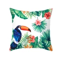 Tropical toucan flower print peach skin pillowcase for home living room decor - Toucan & Jungle Plants (TPR462-8)
