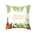 Tropical Aloha Summer peach skin pillowcase with palm leaves and hibiscus flowers - Aloha Summer Tropical Style (TPR462-10)