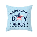 Light blue Independence Day pillowcase with 4th of July stars and stripes design - Light Blue Independence Day Star Print (TPR178-35) / 45x45cm