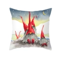 Funda de cojín navideña con gnomos en acuarela y cielo estrellado - Gnomos bajo Cielo Estrellado y Luna Silenciosa (TPR421-18)