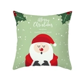 Kerst kussensloop met kerstman print op lichtgroene achtergrond voor huisdecoratie - Lichtgroene Basis Cartoon Kerstman (TPR420-32) / 45x45CM (Zonder Kern)