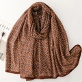 Écharpe longue marron à motif cachemire, châle polyvalent pour l'automne et l'hiver - Marron