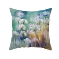 Square peach skin pillowcase with white spherical floral oil painting print - 45x45 Square (No Insert) / White Bulb Flower (TPR470-2)