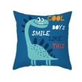 Dunkelblauer Dinosaurier-Kissenbezug mit Cool Boys Smile Like This Textdekor - Cool Boys Dunkelblauer Dinosaurier (TPR474-20)