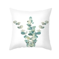 Peach skin pillowcase with fresh eucalyptus plant watercolor print on white background - Eucalyptus Watercolor Design (TPR472-17) / 45x45CM (No Core)