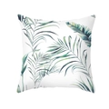 Square peach skin pillowcase featuring tropical green palm leaf watercolor print - Palm Leaf Style (TPR472-22) / 45x45CM (No Core)