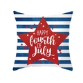 Independence Day peach skin pillowcase with red star and blue stripes design - Blue White Stripes Red Star (TPR475-2)