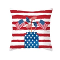 Housse de coussin USA Independence Day avec rayures et drapeaux rouge blanc bleu - Moulin à Vent Élément Drapeau (TPR475-11)