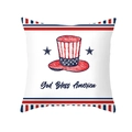 Housse de coussin Indépendance USA avec imprimé God Bless America et motifs étoiles - Style Haut-de-Forme Drapeau (TPR475-13)